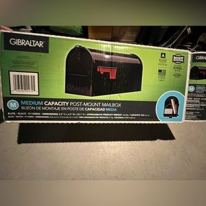 Gibraltar black Mailbox - brand new in box